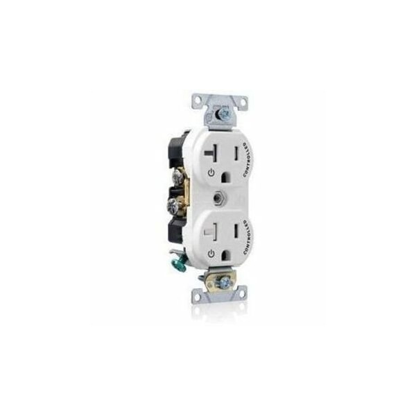 Leviton Plugs&Rcptcls, 20A, 125VAC, Wht, Poly, PK1 TBR20-S2W - main
