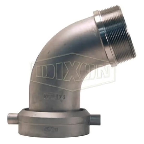 Dixon Type T 110Deg Cam and Groove Elbow, 5 x 4 in, Railroad Tank Car x MNPT, 316 SS, Domestic RTCT40 - main