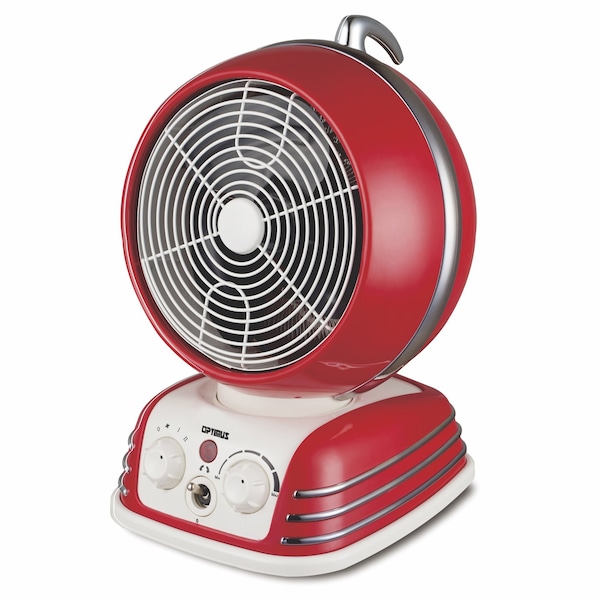 Optimus Retro Design Oscillating Fan Heater H-1418 - main