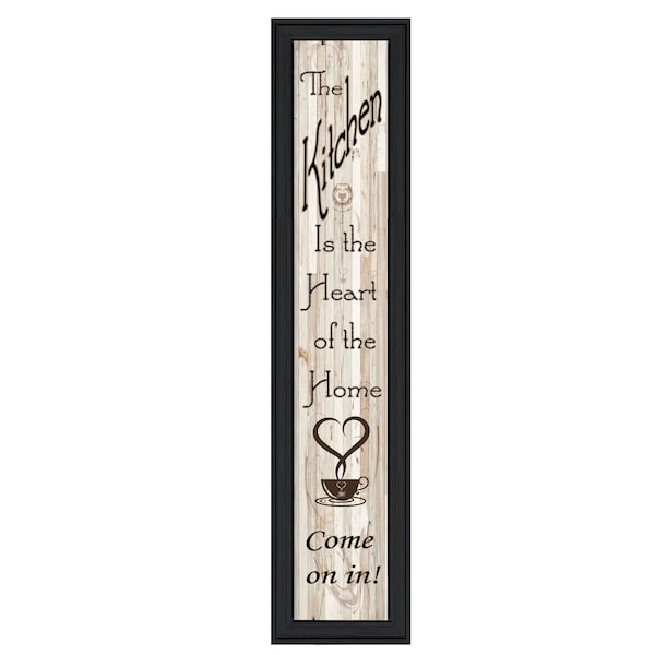 Homeroots Kitchen Is The Heart of The Home 8 Black Framed Print Kitchen Wall Art 405380 - main