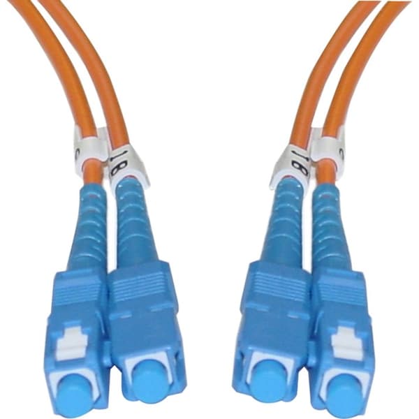Cable Wholesale SC/UPC OM1 Duplex 2.0mm Fiber Optic Patch Cord, OFNR, Multimode 62.5/125, Orange Jacket, Beige SCSC-11103 - main