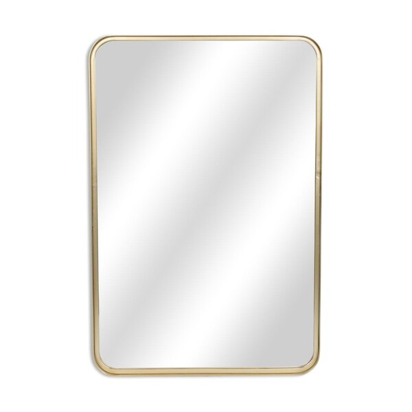 Homeroots 30" Gold Metal Accent Mirror 632349 - main