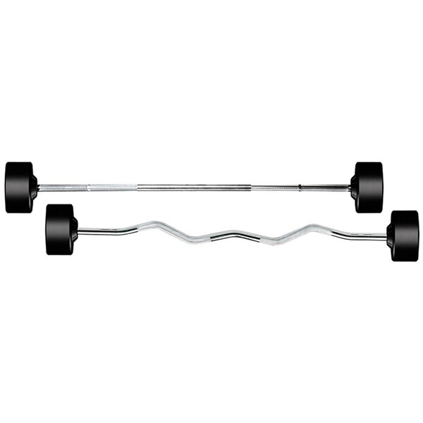 York Barbell Rubber Fixed Pro Straight Barbell - 40 lbs 26144 - main