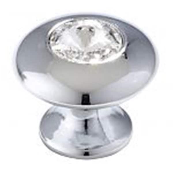 Gan Eden Round Crystal, Bright Chrome, Knob, 25mm Overall GA571966 - main