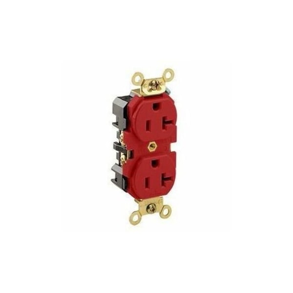Leviton Industrial Series Extra Heavy Duty Grade Duplex Receptacle, 20 Amp, 125 Volt 5362-R - main