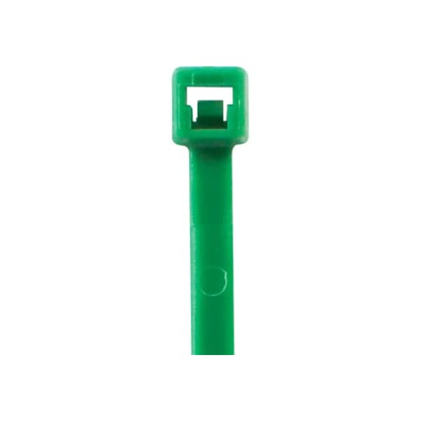 Partners Brand Cable Tie, 11 in L, Green, Nylon, 50 lb Strength, 1000 PK CT115A - main