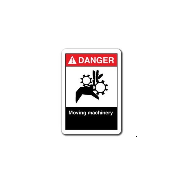 Signmission Danger Sign-Moving Machinery 7inx10in Plastic Sign ansi osha, 10" H, ANSI-710DS Moving Machinery ANSI-710DS Moving Machinery - main