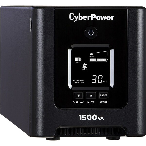 Cyberpower 1050W SINE WAVE PFC LCD AVR 5-15P PLUG 8 OUT 15A TOWER 3YR WARRANTY OR1500PFCLCD - main