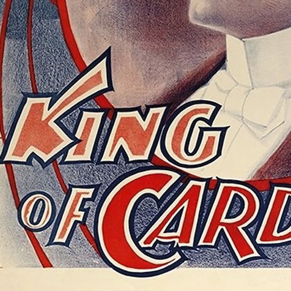 Homeroots 11" X 14" Houdini King Of Cards Vintage Magic Poster Wall Art 393342 - main