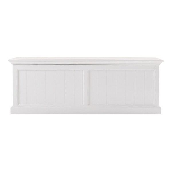 Homeroots 55" White Solid Wood Chest 397652 - main