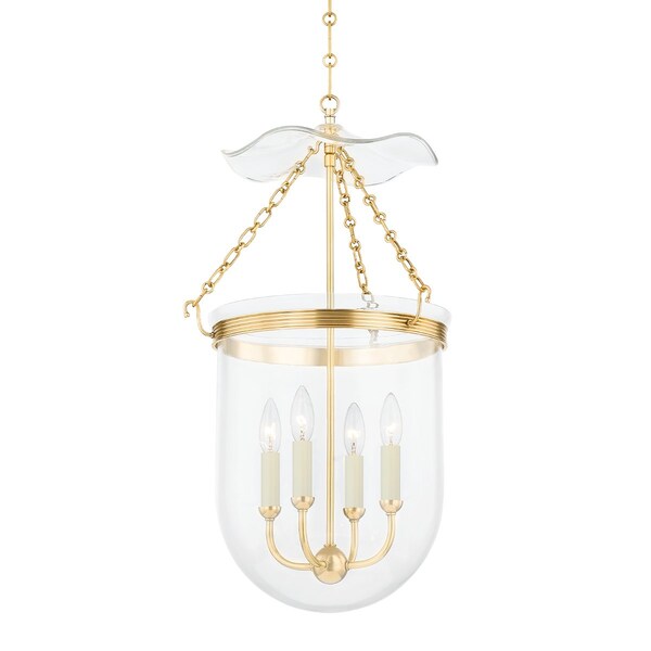 Hudson Valley Lighting Mark D. Sikes X Rousham 4 Light Lantern 15.75 In. Aged Brass MDS1602-AGB - main