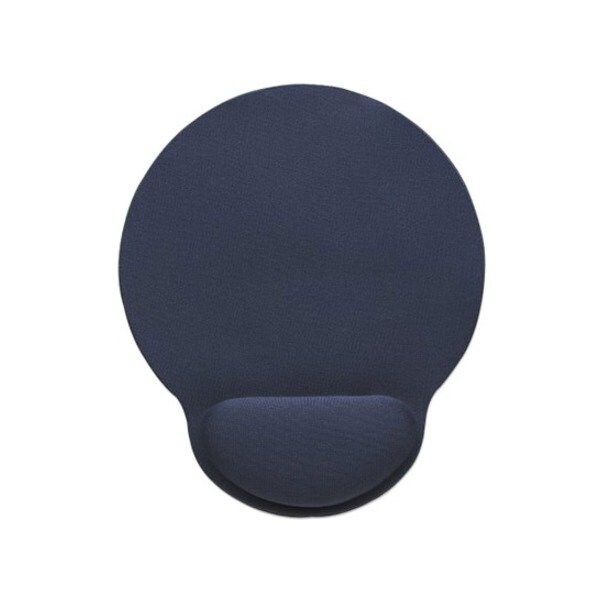 Manhattan Wrist Gel Support Pad and Mouse Mat, Blue, 241 Ã- 203 Ã- 40 mm, non slip base, Lifetime Warranty 434386 - main