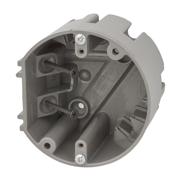 Switch On 4 in. Round 1 Gang Ceiling Box, Gray - PVC SW3307992 - main