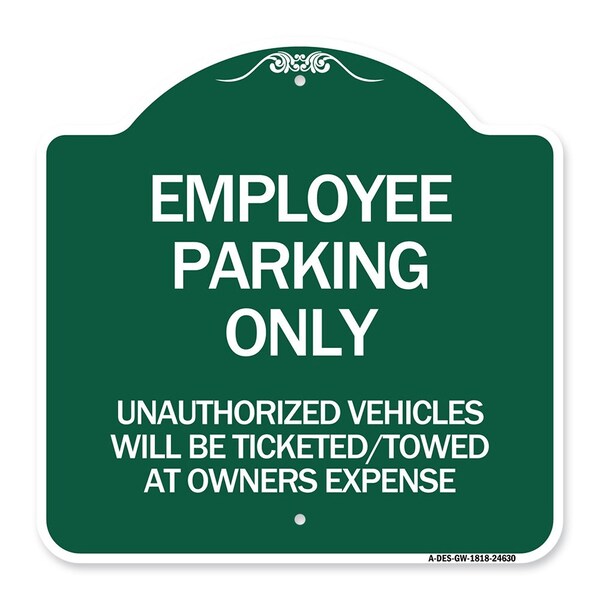 Signmission Green & White, 18 Inch x 18 Inch, Heavy Gauge Aluminum A-DES-GW-1818-24630 - main