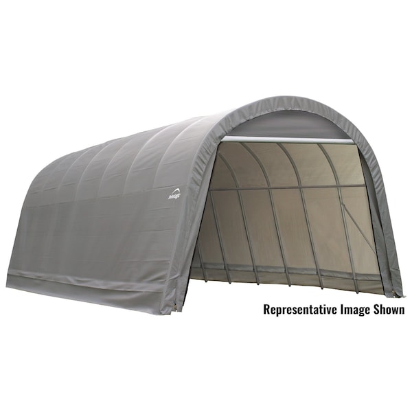 Shelterlogic ShelterCoat 15 x 28 x 12 ft Grey Wind And Snow Rated Garage Round 95333 - main