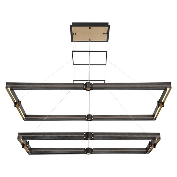 Eurofase Cameno Contemporary LED Chandelier, 1-Light, 4700 Lumens, Soft White/Satin Gold 37061-012 - main