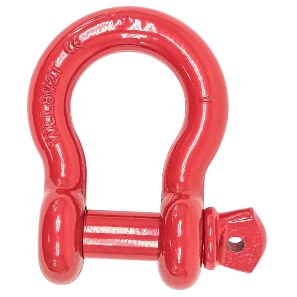 Mytee Products 1in Anchor Shackle Forged Carbon Steel w/ Alloy Screw Pin WLL # 8.50 Tons, 8PK SHACKLE-ANCHOR-SP-1x8 - main