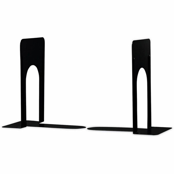 Universal Products Jumbo Deluxe Metal Bookends, Nonskid Padded Base, Black Enamel, 1 Pair 54095 - main