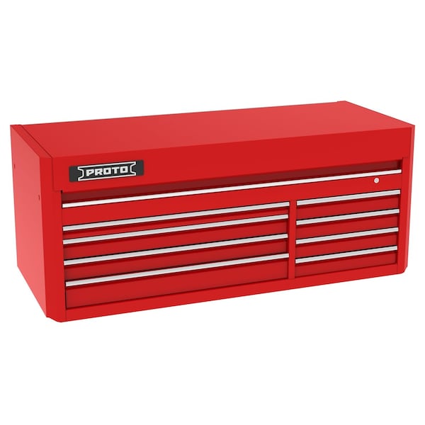 Proto 550 Series Top Chest, 8 Drawer, Red, Steel, 66 in W x 27 in D x 27 in H J556627B-8RD - main