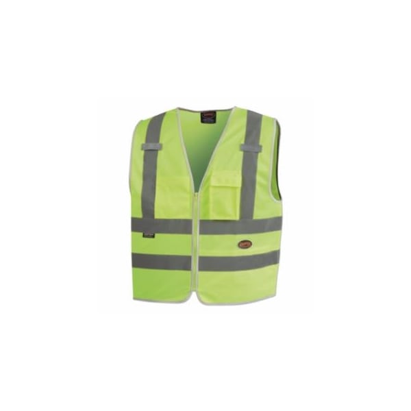 Pioneer 6855U/6856U Hi-Vis Multi-Pocket Safety Vest, Large, Green 852-V1025160U-L - main