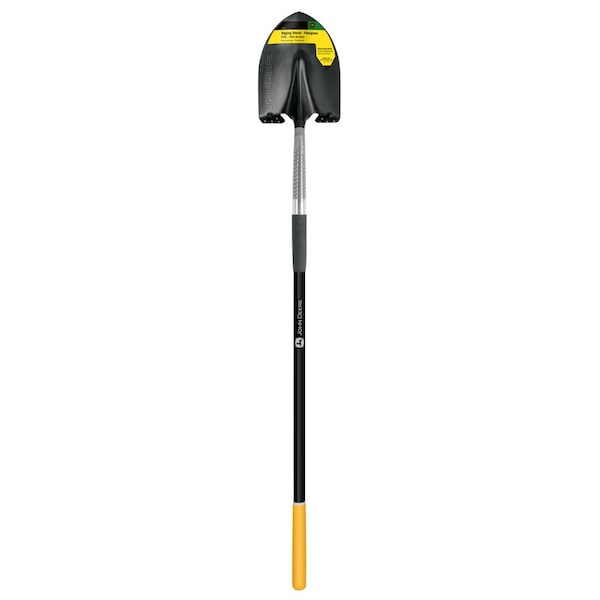 John Deere 59 in. Steel Round Digging Shovel Fiberglass Handle PRL-F-JD - main