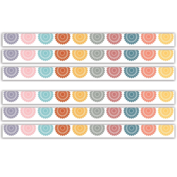 Teacher Created Resources Happy Cactus Crew Fiesta Die-Cut Border Trim, 35 Feet Per Pack, 6PK TCR6957 - main
