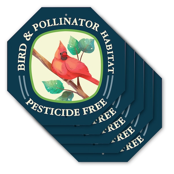 Signmission Bird & Pollinator Habitat Pesticide, 10 inch X 10 inch, Aluminum Metal Signs, 5PK OC-A-5Pack-10-26 - main