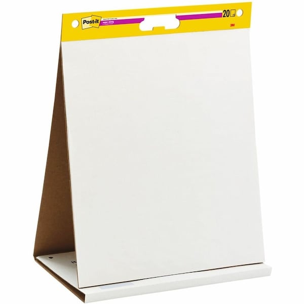 Post-It reg Tabletop Easel Pads, White MMM563R - main