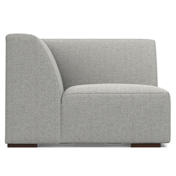 Homeroots 38" Gray Fabric Modular Sofa With Brown Legs 641031 - main