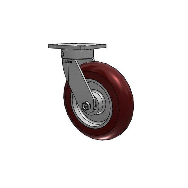 Albion 9-5in-Kingpinless-Swivel-Caster-8x2-Maroon 110AX08228S01 - main