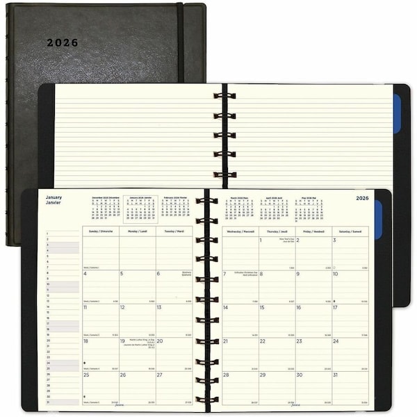 Rediform Filofax, MONTHLY PLANNER, 10.75 X 8.5, BLACK, 2020-2021 C1811001 - main