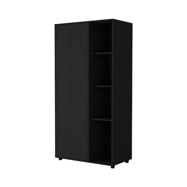 Homeroots 35" Black Drawer Dresser 534921 - main
