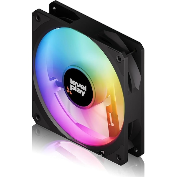 Level Play Levelplay CF120 ARGB 120mm PWM Fan 4-Pin Addressable-RGB 3-Pin Single Performance Fan 3B23EECPUCOOLA120BLK - main