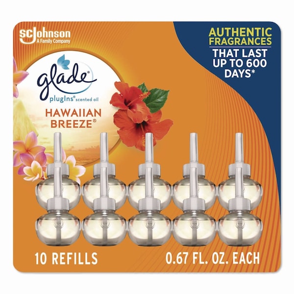 Glade Plugin Scented Oil Refill, Hawaiian Breeze, 0.67 oz, 10PK 379208 - main