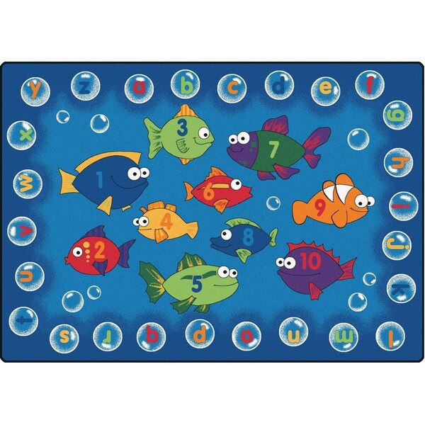 Carpets For Kids 6815 Fishing for Literacy 6 ft. x 9 ft. Rectangle Carpet 6815 - main
