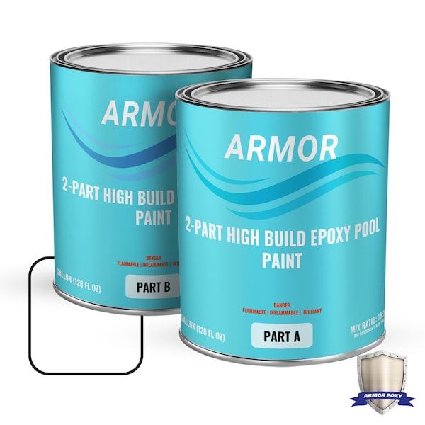 Armorpoxy Industrial Grade, 2 Part Epoxy Pool Paint Gloss White Epoxy Waterproof Pool Paint (2-Gallon) 261098 - main