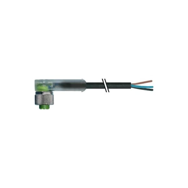Murrelektronik Cordset, Right Angle, M12, Black, 22 AWG, 4A 7000-12381-6330300 - main