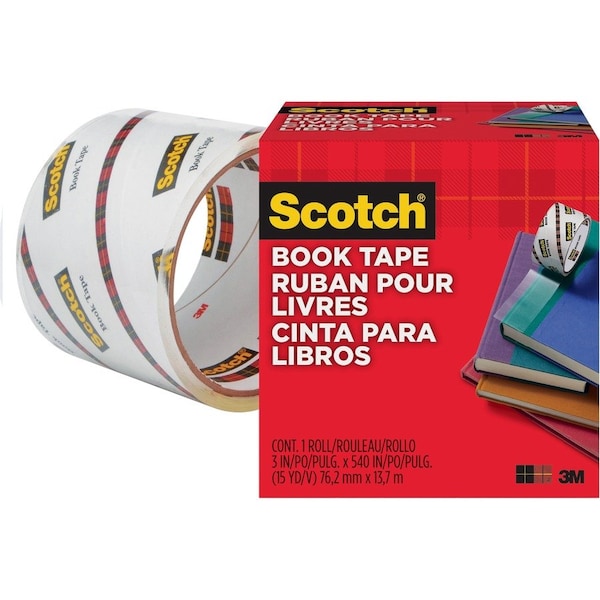 3M Scotch Book Tape 845, 3" x 540", 3" Core, 1 Roll 8453 - main