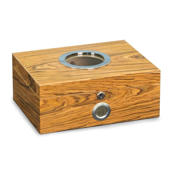 Bey Berk International Bey-Berk International Lacquered Olive Wood Humidor C424 - main