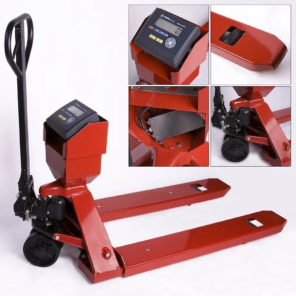 Prime Systems New PS-5000PJ Pallet Truck Pallet Jack Scale with 5000 capacity PS-5000PJ+103P-red - main