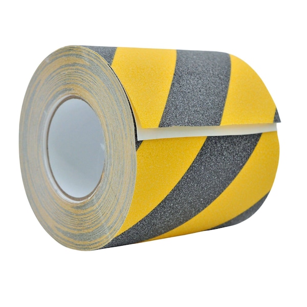 Wod Tape 60 Grit Silicon Carbide. 6 inch Grit Size, Black/Yellow, 6 inch (144mm) W x 32 Mil Thick WOD ASTBY32-06000-2-20-BY - main