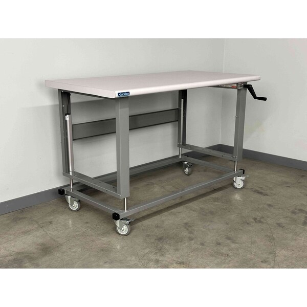 Stackbin Hand Crank Workbenches, 60"W, Adj.H, 1000lb C6030-4000-VB - main