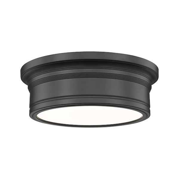Z-Lite Bentley Matte Black 1 Light Flush Mount 7702F12-MB-LED - main