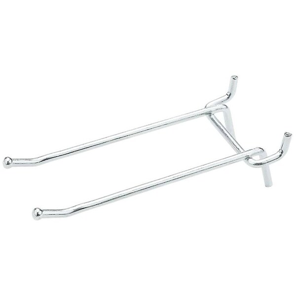 National Hardware Peg Hook, 4 in, 1/8, 1/4 in Opening, Steel, Zinc, 2PK N180-037 - main