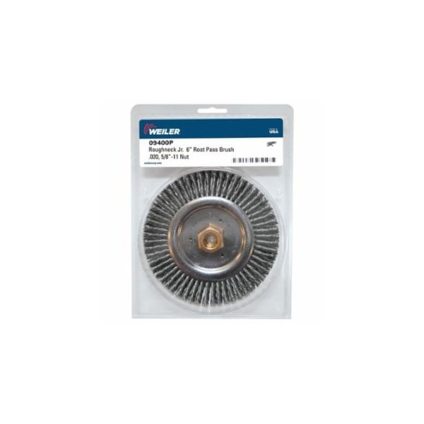 Weiler Roughneck Stringer Bead Wheel, 6 in dia x 3/16 in Face W x 5/8 in-11 UNC x 0.020 in, 12500 RPM, 5, 5PK 804-09400P - main