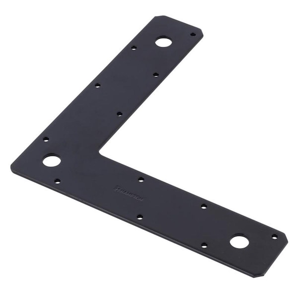 Homepage 0.125 x 9 x 2 in. Steel Corner Plate, Black HO2743180 - main