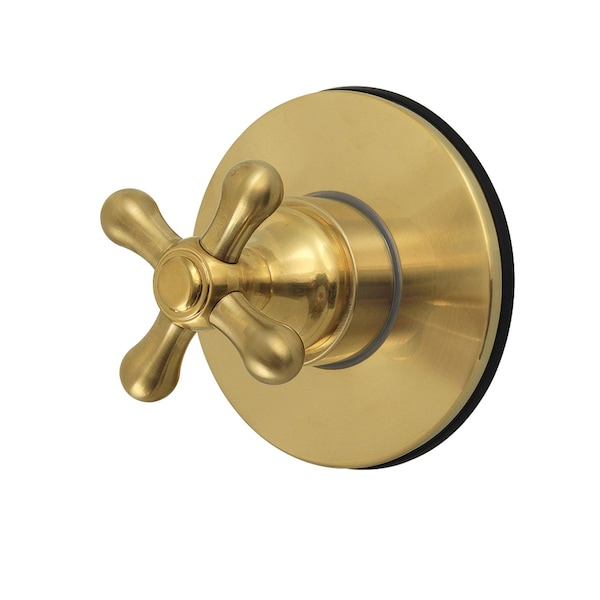 Kingston Brass Single-Handle Six-Way Diverter Valve with Round Trim Kit, Brushed Brass KS4037AX - main