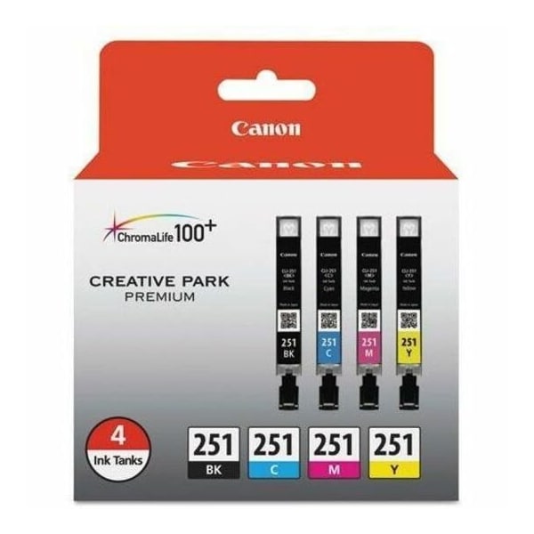 Canon Ink Cartridge, Cli-25, Black/Cy/Mg, Yw, PK4 6513B004 - main