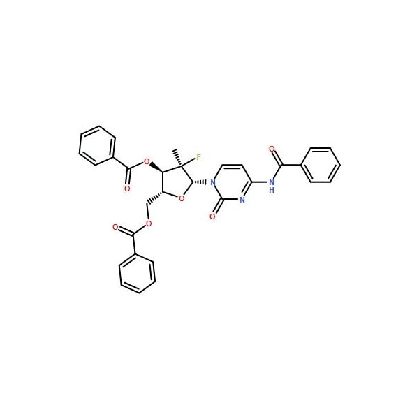 Ak Scientific (2'R)-N-Benzoyl-2'-deoxy-2'-fluoro-2'-methylcytidine 3', 5'-dibenzoate (1g), CAS 817204-32-3 2855AH-1g - main
