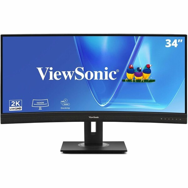 Viewsonic 34IN UWQHD ERGONOMIC 21:9 CURVED DOCKING MONITOR WITH 100W USB C AND RJ45,3440 X VG3456CA - main